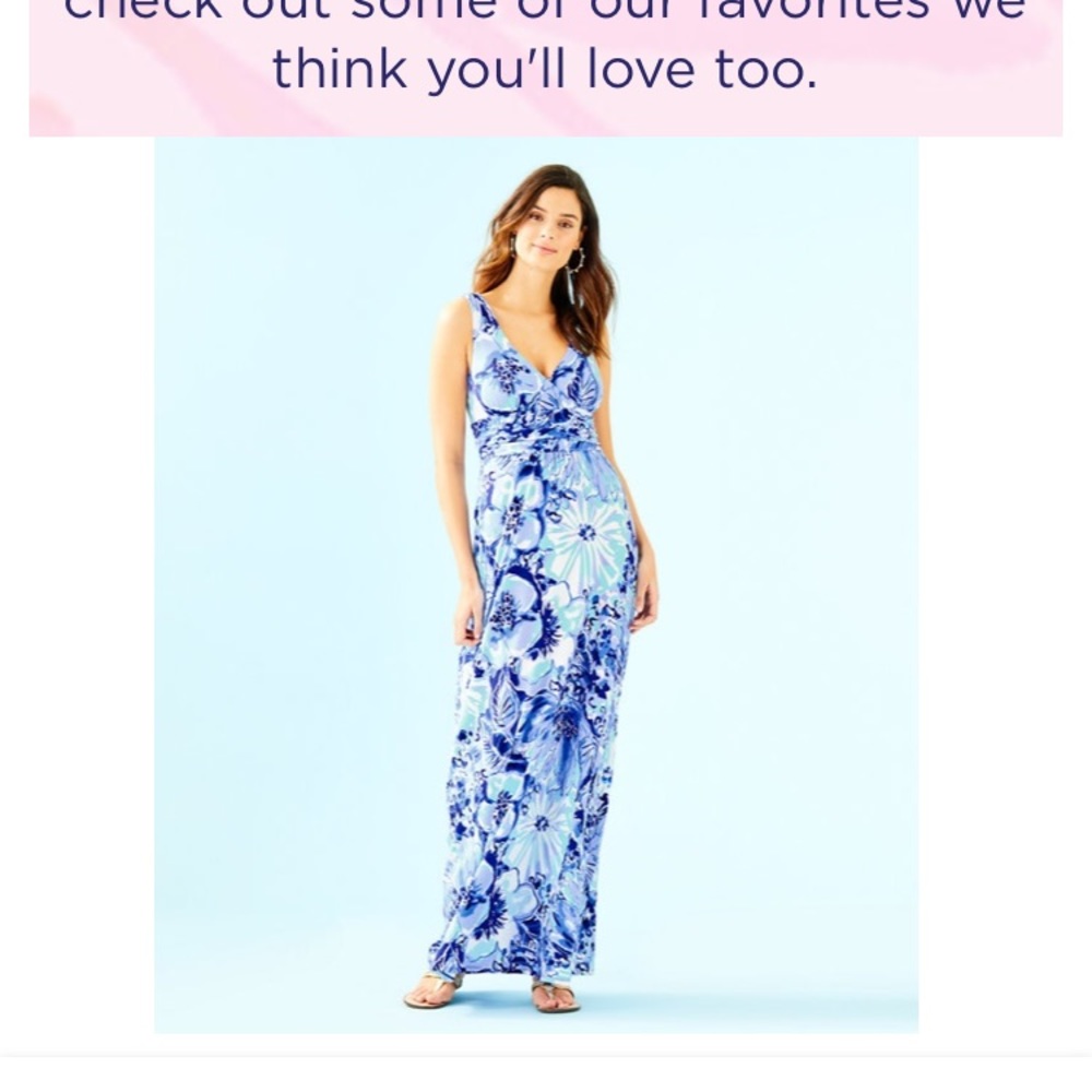 Lilly Pulitzer Sloane Maxi Coastal Blue Size Small